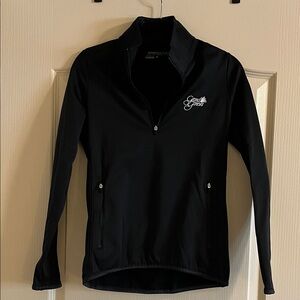 Nike Black Golf Quarter-Zip Jacket with White Embroidered Logo